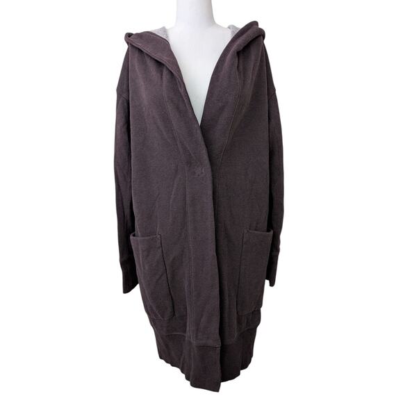 Lululemon Karmacollected Hooded Wrap Jacket Heathered Rich Earth - Picture 2 of 16